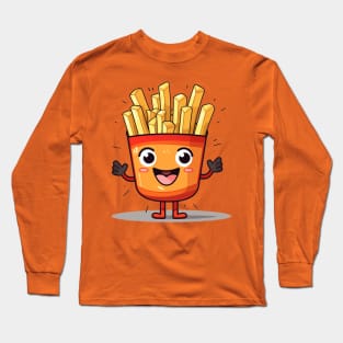 kawaii french fries T-Shirt cute potatofood Long Sleeve T-Shirt